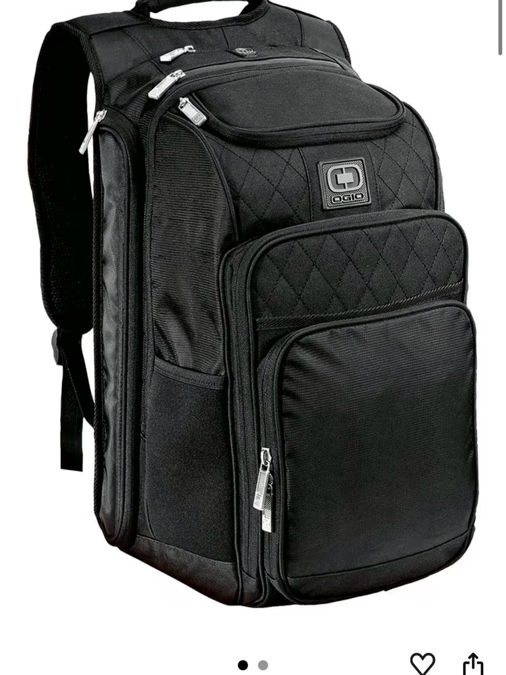OGIO EPIC Black Compact Travel Backpack with Front Organizer